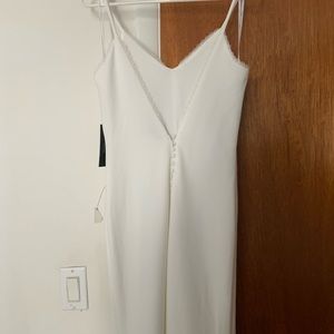 Taliana white lace button back maxi dress Clearance